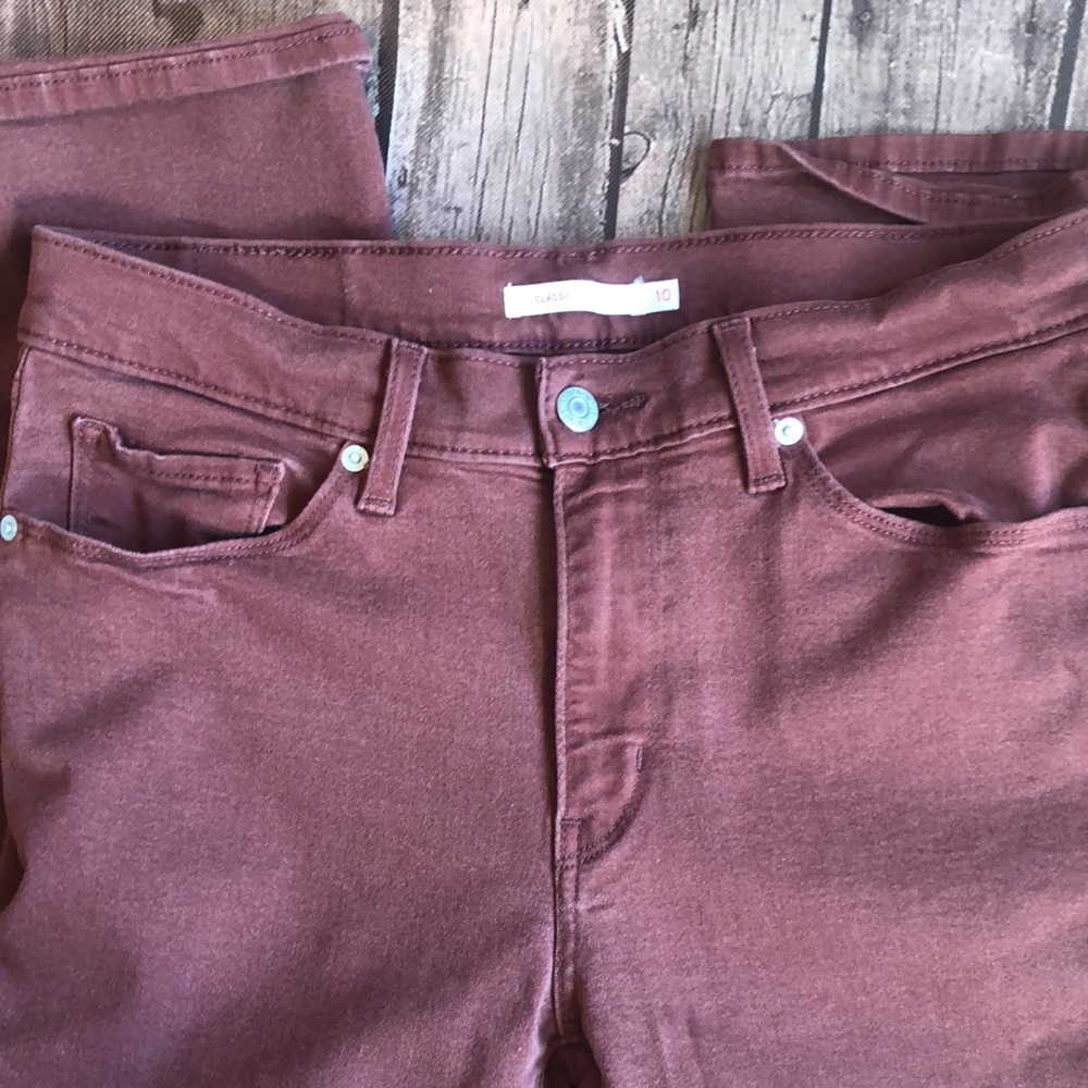 Levi's Classic Straight Rust 5 Pocket Jeans Sz 10 - Picture 3 of 5